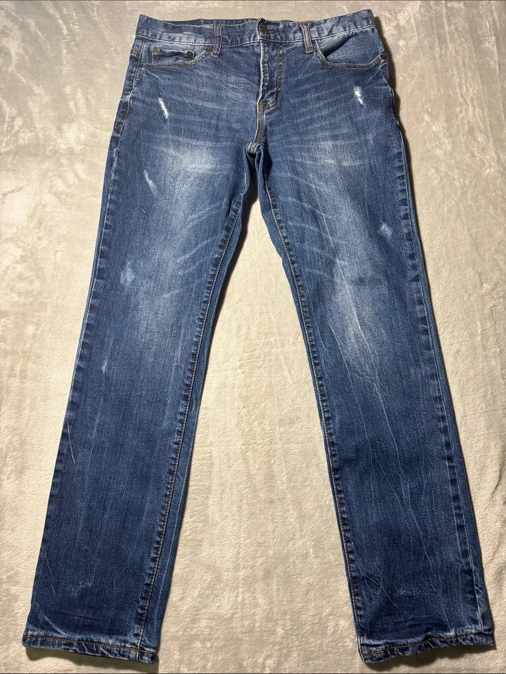 Aeropostale Men’s Skinny Jeans 31x32 Distressed Medium Wash Denim